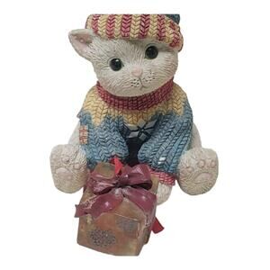 Calico Kittens "The Thought That Counts" Holiday Kitty Present Collectible Cat